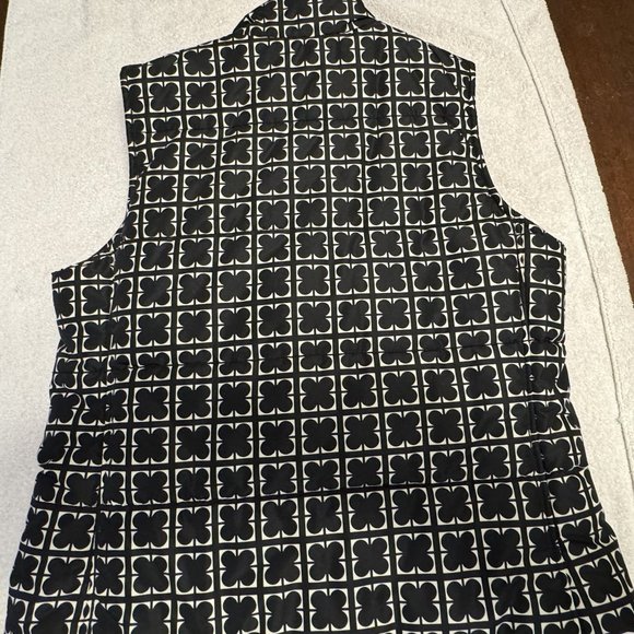 Women’s LIZ CLAIBORNE Black & White Fall/Winter Puffer Vest Size Medium Classic - Picture 8 of 11